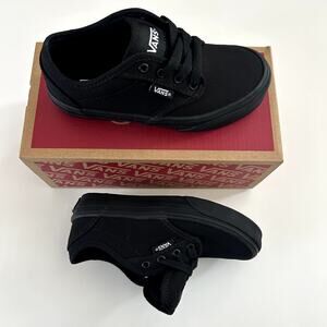 Vans Atwood Sneakers Size US 12Y Canvas Black/Black NEW Youth Junior Skate Shoes